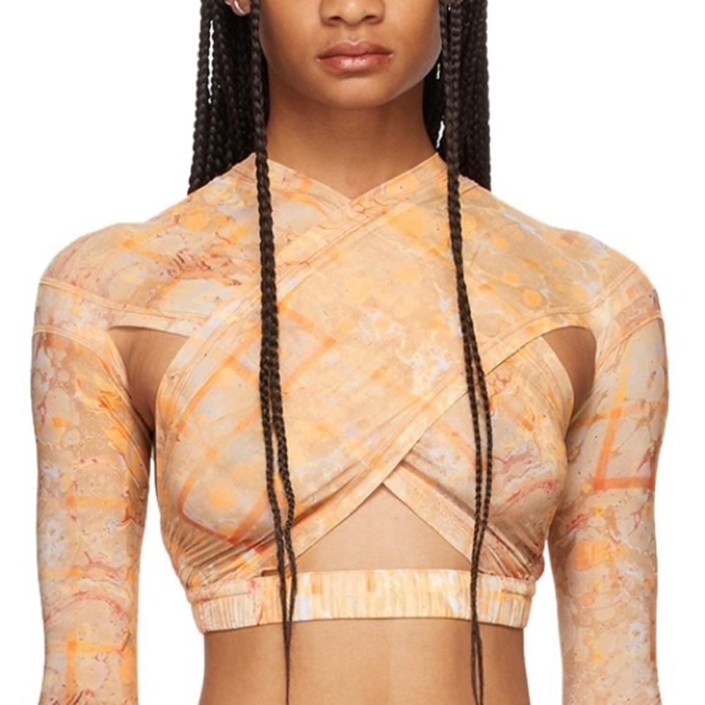 Charlotte Knowles / KNWLS Ssense Exclusive Beige Anti Cross-Over Top in XS 🦂